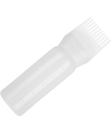 Hair Dyeing Bottle with Graduated Scale for Brush Shampoo Hair Color Oil Comb Applicator Tool Professional Hair Dye Brush Bottle(White) - Buy Online on SooperMarket.com