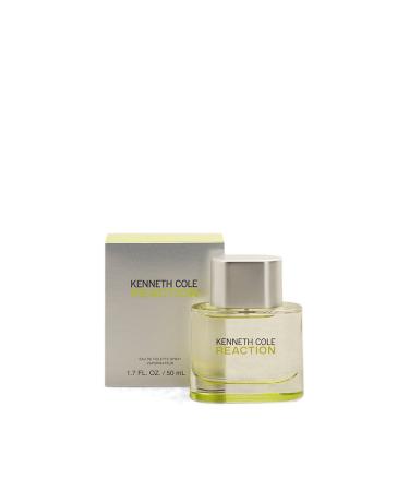 Kenneth Cole Reaction Eau de Toilette Spray Cologne for Men Notes of Juicy Lime Crisp Green Apple Patchouli Citrus Green Woody Fragrance Fresh & Energetic Scent 1.7 Fl Oz (Pack of 1)