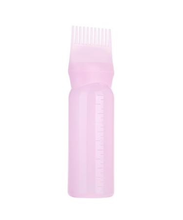 Yosoo Health Gear Hair Dye Brush Bottle Root Comb Applicator Bottle 160ml Hair Colouring Bottle Brush Shampoo Oil Comb Applicator Tool for Hair Colouring Dye and Scalp (Pink)