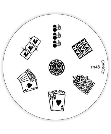 Konad stencil stamping stamping stencil M48