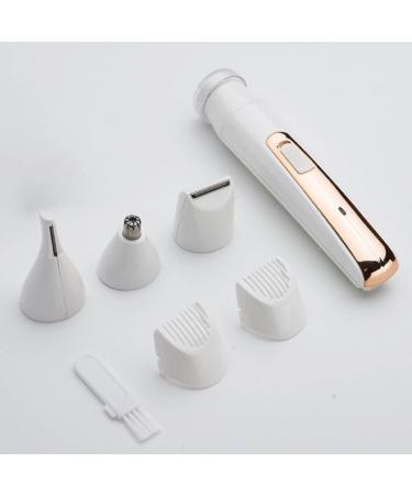 Multifunctional USB Rechargeable Eyebrow Trimmer Portable Electric Eyebrow & Facial Hair Trimmer with 3D Floating Knife Net for Travel Work Commuting