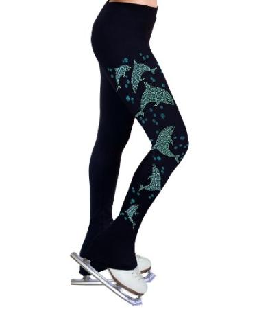NY2 SPORTSWEAR Figure Skating Practice Pants with Rhinestones R165 - Child Sizes Small