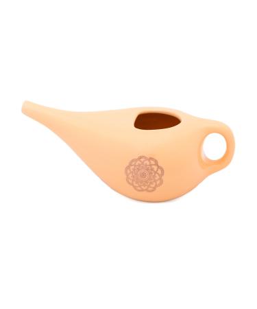 NETI POT Nose Rinse Jug Ceramic Neti Jug with Mandala (Gold) | Jug for Nose Rinse | Nose Shower | Nethi Pot - Nethi Pot Mango / Golden Mandala
