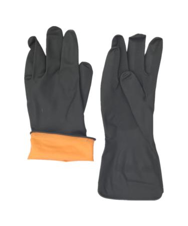 Long Rubber Household Gloves | Reusable Cleaning & Washing Gloves | Black L for Garden Car Wash & Work - Buy Online on SooperMarket.com