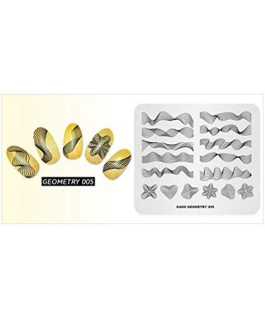 Alexnailart Line Geometry Nail Stamping Plate Set (GE005) - Nail Art Tools - Buy Online on SooperMarket.com