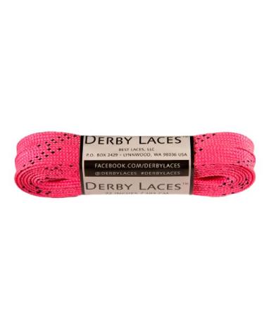 Derby Laces Hot Pink 72 Inch Waxed Skate Lace for Roller Derby, Hockey and Ice Skates, and Boots
