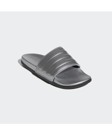 adidas Women's Adilette Comfort Slides Sandal - Silver Metallic - Size 8 - Buy Online on SooperMarket.com
