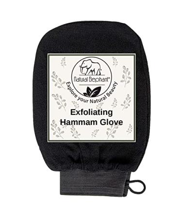 Natural Elephant Exfoliating Hammam Glove - Pure Black