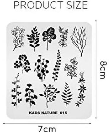 KADS Stamping Plates Leaf Nature Nail Art Image Plate (NA015) | Nail Design Tools - Buy Online on SooperMarket.com