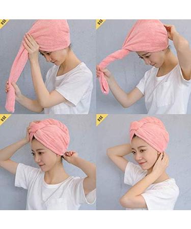 2-Pack Microfiber Hair Turban - Quick Drying & Super Absorbent Hair Hat | Fast Magical Dryer for Effortless Hair Care - Buy Online on SooperMarket.com