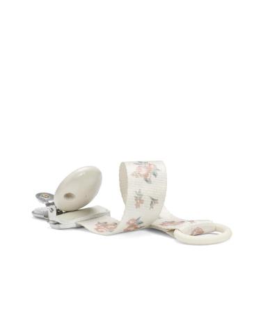 Elodie Details Pacifier Chain 2 Pack - Scandinavian Design for Baby Boys & Girls | Fabric & Wood Clip | Universal Silicone Ring | Autumn Rose & Candy Pink - Buy Online on SooperMarket.com