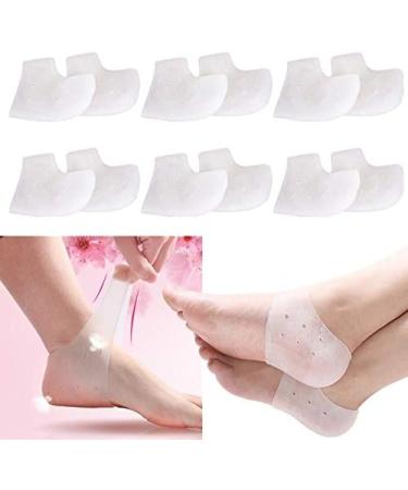 Lurrose 6 Pairs Heel Socks - Gel Ankle Protector for Dry Feet Silicone Heel Cushion & Moisturizing Fasciitis Support - International Shipping Available - Buy Online on SooperMarket.com