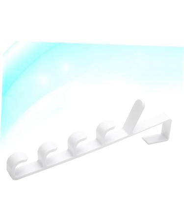 OATIPHO Hanging Rack 2pcs 5 Hooks Hanging The Hat White Over Multifunctional Coat Hanger Plastic Rack Towel Door Holders 2pcs White - Buy Online on SooperMarket.com