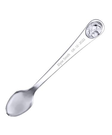 Personalized Baby Feeding Spoon | Custom Engraved Name & Birthdate | Keepsake Gift - Buy Online on SooperMarket.com