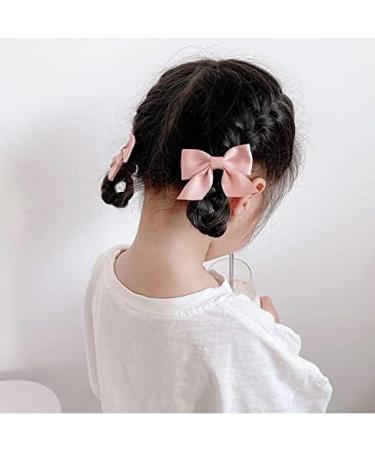 Girls Pink Bow Hair Clips - Set of 2 Cute Barrettes for Little Girls | Hair Accessories - Buy Online on SooperMarket.com