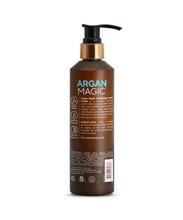 Argan Magic Nourishing Hair Cream - Hydrating, Conditioning, and Frizz Eliminating Formula for All Hair Types | Seals in Shine | Made in USA | Paraben Free & Cruelty Free - 8.5 oz - Buy Online on SooperMarket.com