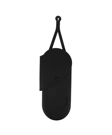 WOONEKY Curling Iron Storage Bag Hotel Storage Bag Storage Pouch Curling Iron Holder Curling Iron Bag Hair Straightener Holder Curling Iron Silicone Holder Hair Iron Silicone Bag 29.50X13.50X2.00CM Black