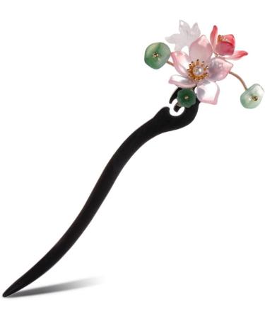 minkissy Hair Stick Wood Chinese Hair Chopsticks Vintage Flower Hairpin Chignon Pin Hair Accessories for Women Lady - Buy Online on SooperMarket.com