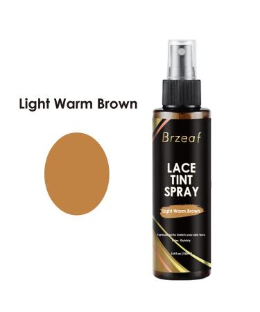 Lace Tint Spray for Closures Light Warm Brown - Perfect for DIY beauty and hairstylists Easy to Use Best for fair skin tones with yellow undertones 100ml - Buy Online on SooperMarket.com