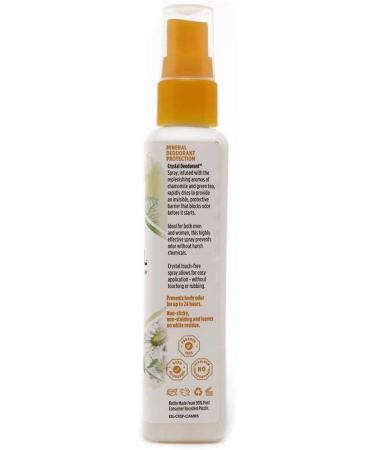 Crystal Body Deodorant Spray - Chamomile & Green Tea 4 fl oz | Natural Mineral Deodorant - Buy Online on SooperMarket.com