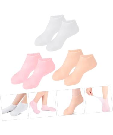 PLAFOPE 3 Pairs Gel Socks Dry Feet Socks Feet Moisturizer Socks Lotion Socks Reusable Moisturizing Socks Womans Socks Foot Foot Care Socks Heel Protectors for Spa Socks Sebs - Buy Online on SooperMarket.com