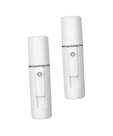 BELLIFFY 2pcs Spray Meter Lash Tools for Eyelash Extensions Face Sprayers Diffusers Facial Mist Plastic White