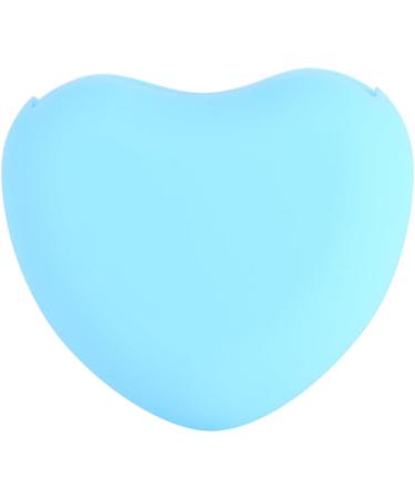 LIZEALUCKY Silicone Makeup Brush Cleaner Scrubber Cosmetic Cleaning Pad and Quick Color Removal Sponge Heart Shaped Washing Scrubber Mat(Blue) - Buy Online on SooperMarket.com