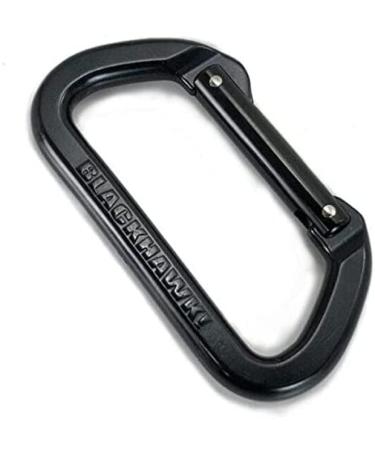 BLACKHAWK BH Non-Locking Carabiner BK 7/16" Alum D 31 Kn Closed USA
