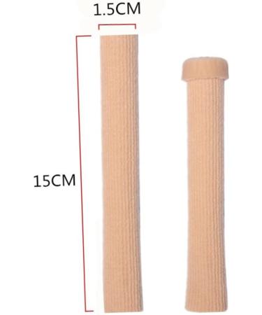 Healeved 2pcs Toe Cushion Tube Set - Toe Pad & Sleeve Protectors for Toes Care in Khaki Foam & Silicone Gel - Buy Online on SooperMarket.com