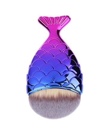 Shop Tvoip 2PCS Mermaid Fishtail Makeup Brushes - Fish Scale Blush Tools for Flawless Foundation - Buy Online on SooperMarket.com