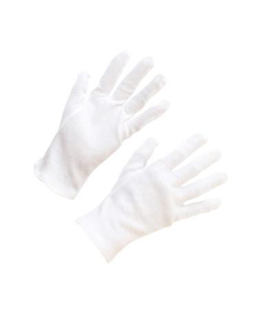 Anneome 12 Pairs Moisturizing Dry Hands Warm Food Handling Glove Hair Coloring Chemical Stretchable Lining Glove Safety White S:21X8cm White