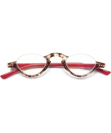 Koosufa Anti Blue Light Reading Glasses for Men & Women | Fashion Semicircular Floral Filter | Anti-Fatigue Visual Aid | Strengths 1.0 to 3.5 - Buy Online on SooperMarket.com
