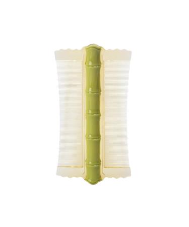AMZLORD C84omb Double-sided Scalp Massage Comb Fine Tooth Hair Nit Comb Lice Comb Flea Lice Removal Bamboo Shape for Cats Dogs Green