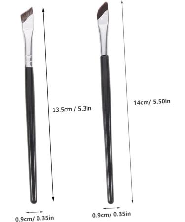 PLAFOPE 1 Set Angled Concealer Brush Eyeliner Angled Eyebrow Brush Makeup Brush Eye Brush Tool Wood Black - Buy Online on SooperMarket.com