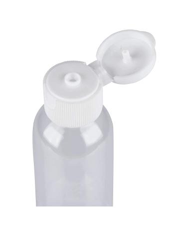 24-Pack Clear 2 oz Travel Bottles with Flip Cap - Refillable Toiletry and Cosmetic Containers for Shampoo, Lotion, Body Soap, Cream, Toner - Plastic Empty Bottles - Buy Online on SooperMarket.com