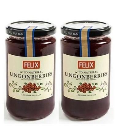 Swedish Lingonberry Preserves by Felix 14.5 ounce (Pack of 2)