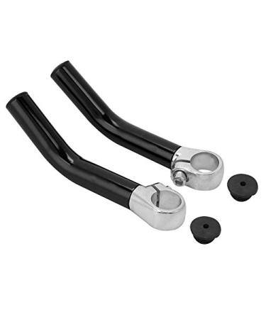 VGEBY1 Bike Handlebar End, 1 Pair Aluminum Alloy Bicycle Handlebar Grip End Bar End with Stopper for 22.2mm Handlebar Replacement Black