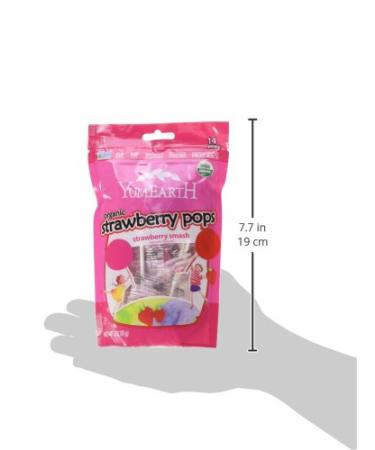 Yummy Earth Organic Strawberry Smash Lollipops - 3 oz Case of 6 | Natural Candy - Buy Online on SooperMarket.com