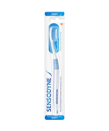 Sensodyne Sensitive Toothbrush - Pack of 3 White Blue 1 Count (Pack of 3)