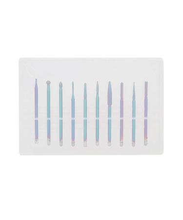 Dekaim Nail Drill Bit 10pcs Tungsten Alloy Nail Drill Bits Nail Polishing Drill Manicure Pedicure Accessories(Type 3)