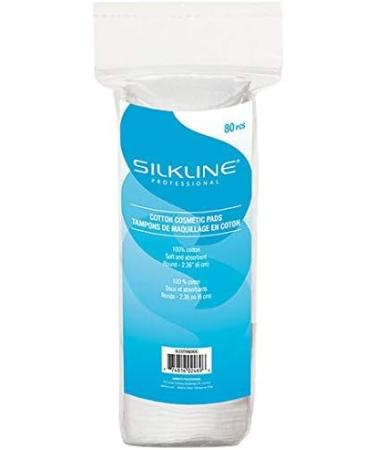 SILKLINE PROFESSIONAL 100% cotton Cosmetic Pads 80 Count - Buy Online on SooperMarket.com