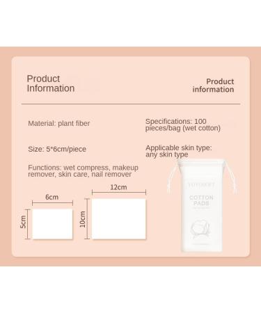 Stretchable Cosmetic Cotton Pads - 100 Pcs | Soft Lint-Free Makeup Remover & Facial Cleansing | 100% Natural Plant Cotton - Buy Online on SooperMarket.com