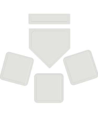 Eupboron Baseball Bases Set, 5 Piece Baseball & Softball Throw Down Rubber Base Set for Kids & Adults