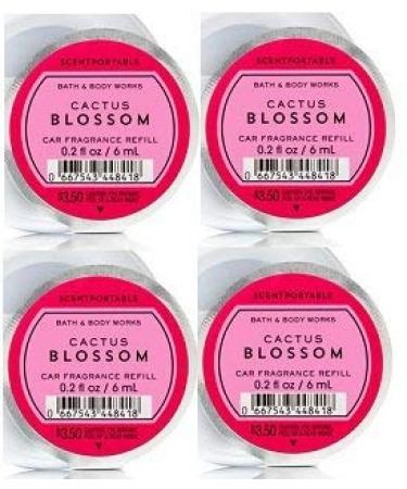 Bath and Body Works 4 Pack CAC Tus Blossom Scentportable Fragrance Refill 0.2 Oz. Cactus Blossom 0.2 Ounce (Pack of 4)