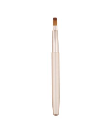 Travel Retractable Lip Brush Applicators Flat For Lipstick Gloss Creams Portable With Cap Professional Makeup Brush Tool Lipstick Brush Applicator Wands With Cap Retractable For Makeup Disposable Yellow