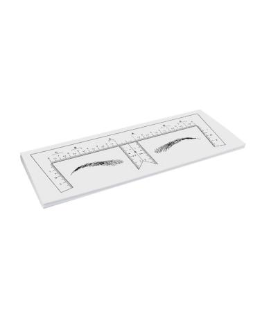 Healeved Eyebrow Ruler 100pcs Eyebrow Design Ruler Tools Brow Stencil Measuring Tool Brow Ruler Make up