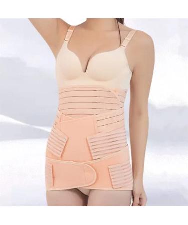 BIONICORE 3-in-1 Postpartum Belly Band Wrap | Abdominal Binder Support Belt | Pregnancy Recovery C-Section Body Shaper (Pink M) - Buy Online on SooperMarket.com