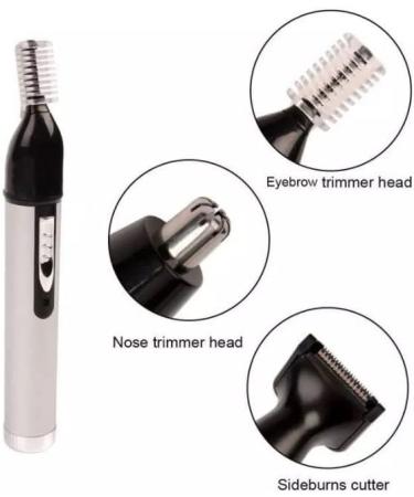 USB Rechargeable Nose & Ear Hair Trimmer Electric Eyebrow Groomer with Light | Perfect for Home & Travel - Buy Online on SooperMarket.com