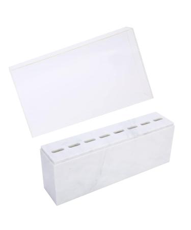 8 Holes Tweezers Holder | Tweezer Display Stand & Storage Rack with Dust Cover for Lash Extensions | Salon & Home Use (White - Buy Online on SooperMarket.com