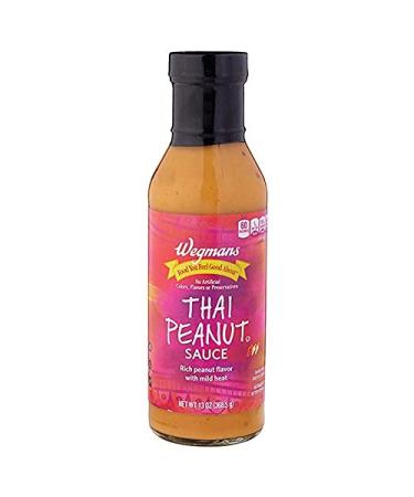 Wegmans Thai Peanut Sauce, Rich Peanut Flavor with Mild Heat, 13 Oz. (2 Pack)